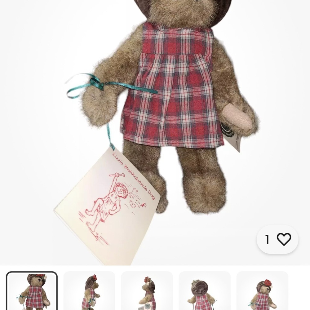 BOYDS BEARS LIZZIE WISHKABBILE DAY BEAR VINTAGE 2000 NEW w/ Tags Y2K - Picture 13 of 13